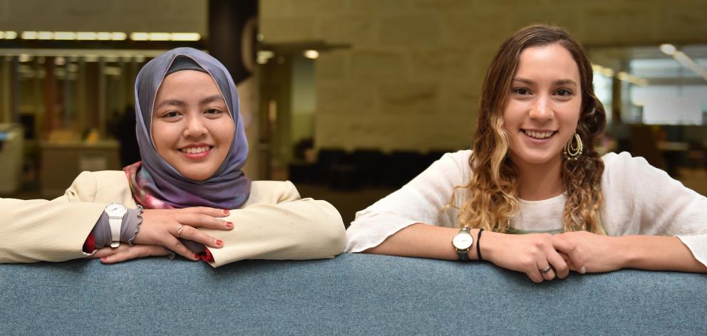 University of Otago students (from left) Arina Aizal and Elora Chang have been recognised among...