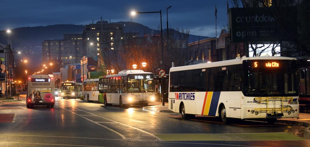 The Dunedin bus hub. Photo: Stephen Jaquiery