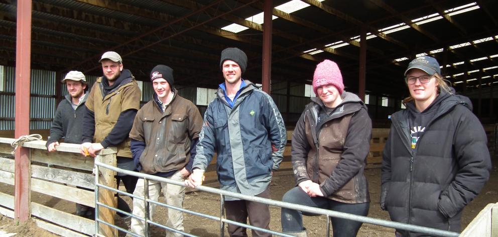 Attending a dog training day at Rocklands Station, Clarks Junction, recently were, from left, Adam Gilchrist, Jamie Pickens and Kyran Oaten from The Wandle, Middlemarch, Nathan Caldwell, from Rocklands Station, and Angel-Lee Wood and Hollie Landreth, from