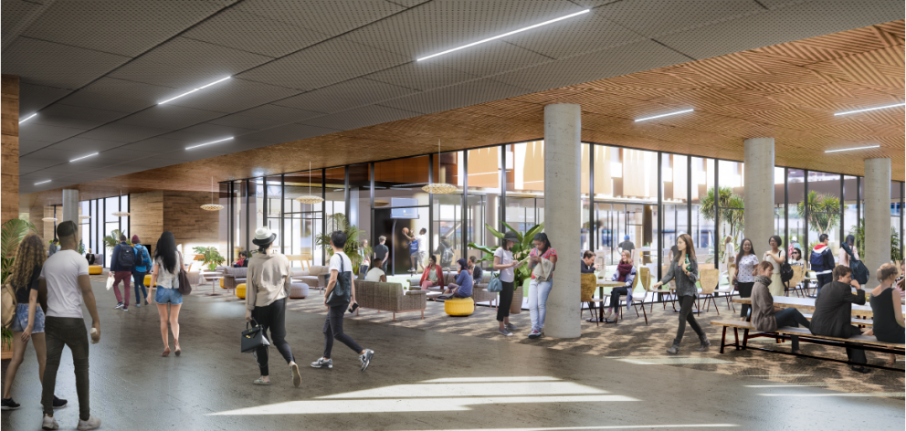 A concept image of the inside of the new 450-bed Te Rangi Hiroa residential college. Photo:...