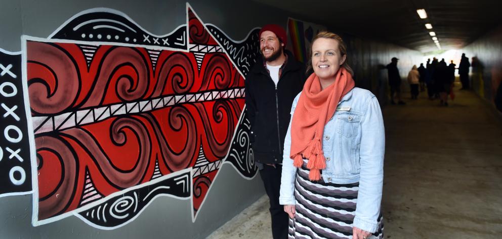 Jonathan Waters (left) and Amanda Reid are proud of the efforts of the Green Island community in...