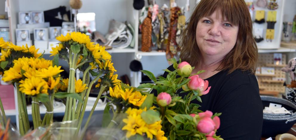 Linda McKenzie at work in her Mornington florist shop. PHOTO: GREGOR RICHARDSON