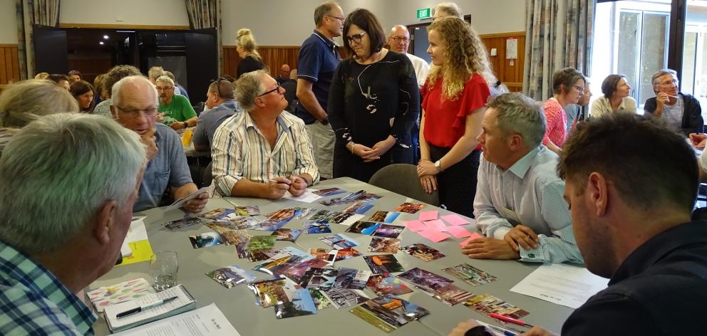 Big turnout for first spatial plan workshop ... the first of seven early community engagement workshops to be held around the district. Standing in the foreground are Queenstown Lakes District Council spatial plan team leader working Anita Vanstone and (