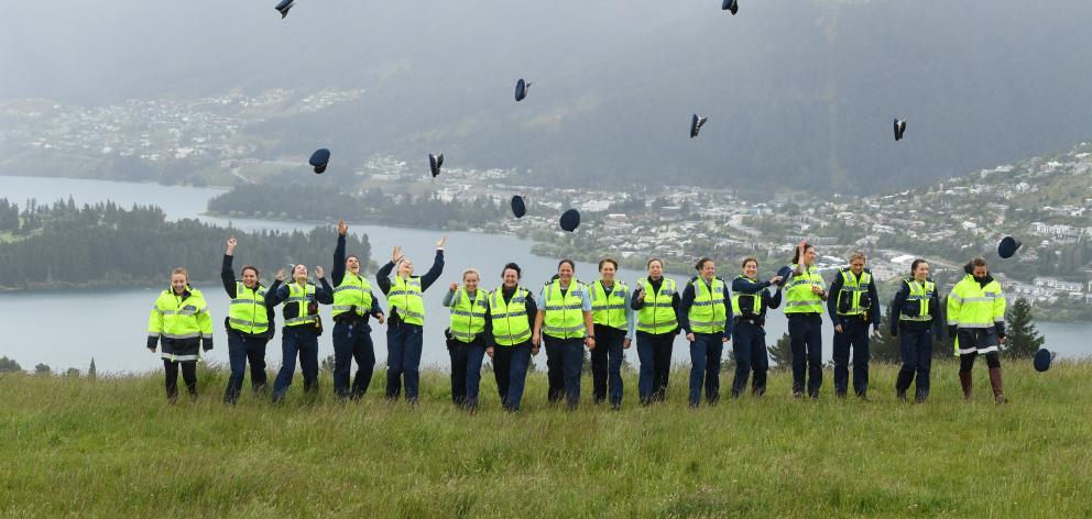 The sworn female police officers in Queenstown. Pictured (from left) are Detective Constable...