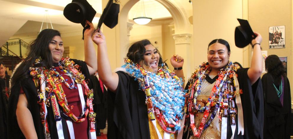 Hundreds of Southern Institute of Technology students celebrate their graduation yesterday,...