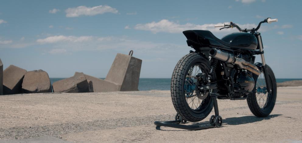 The bike builders created their "Intertracker" using an original Royal Enfield Interceptor. 