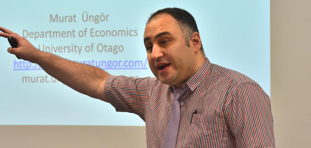 Murat Ungor at the University of Otago campus yesterday. Photo: Gregor Richardson