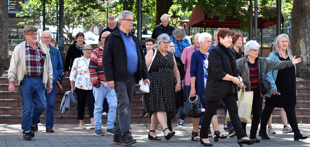 Angry business owners met in the Octagon yesterday to air their concerns about the trial closure...