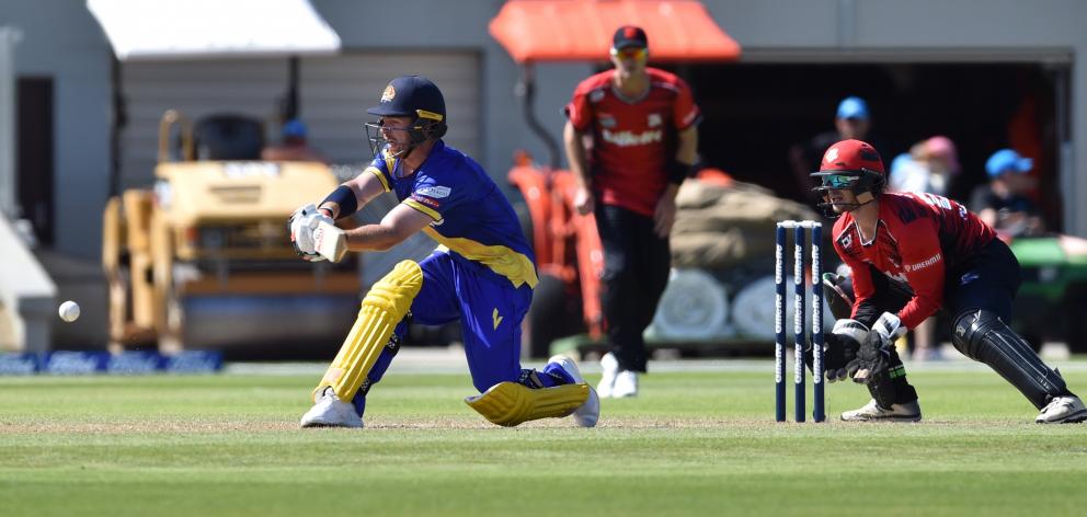 Otago batsmen Nick Kelly demonstrates the kind of form which has made him one of the leading run...