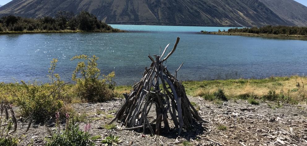 A lake-side teepee provided the perfect spot for a break.