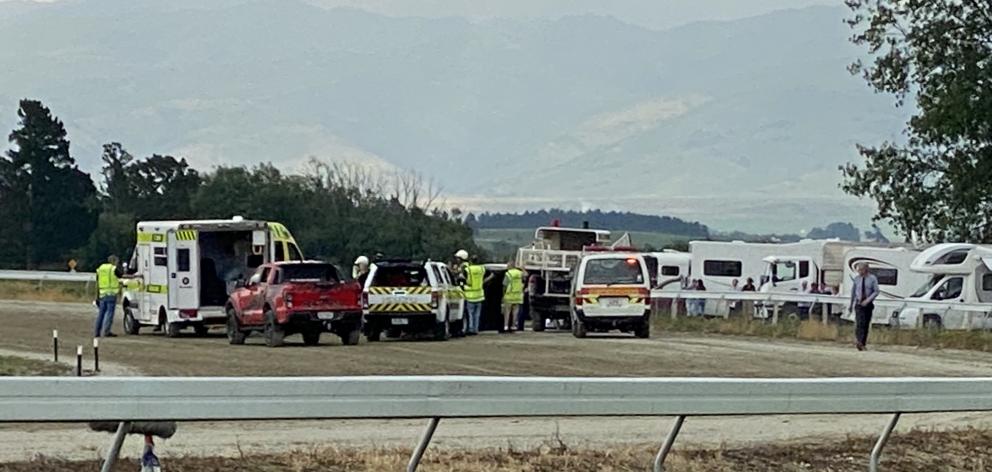 Ricky May collapsed while driving in the feature race, the Central Otago Cup. Photo: Jonny Turner