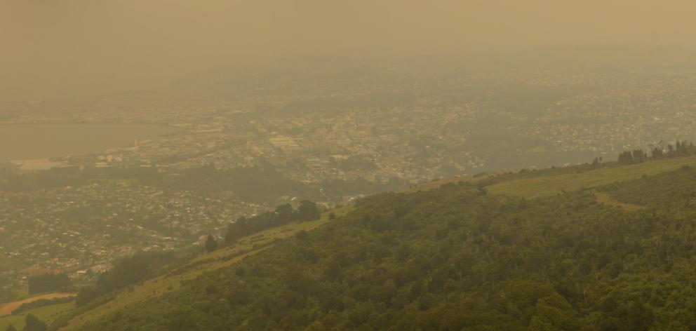 Dunedin from Mt Cargill this morning. Photo: Gerard O'Brien