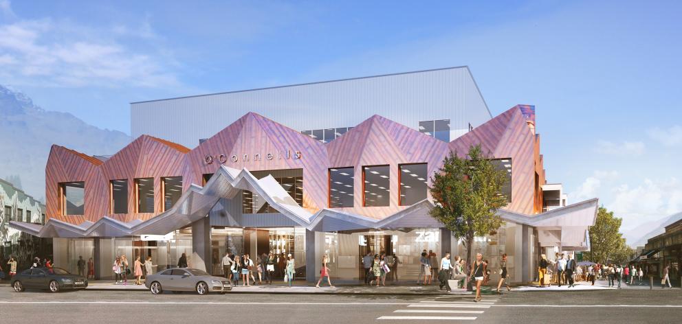 An artist’s impression of the redeveloped O’Connell’s shopping mall in Queenstown. Image: Supplied