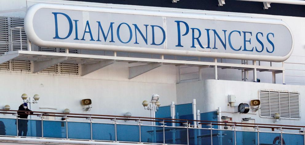 The Diamond Princess has been docked outside Yokohama under quarantine since February 4. Photo:...
