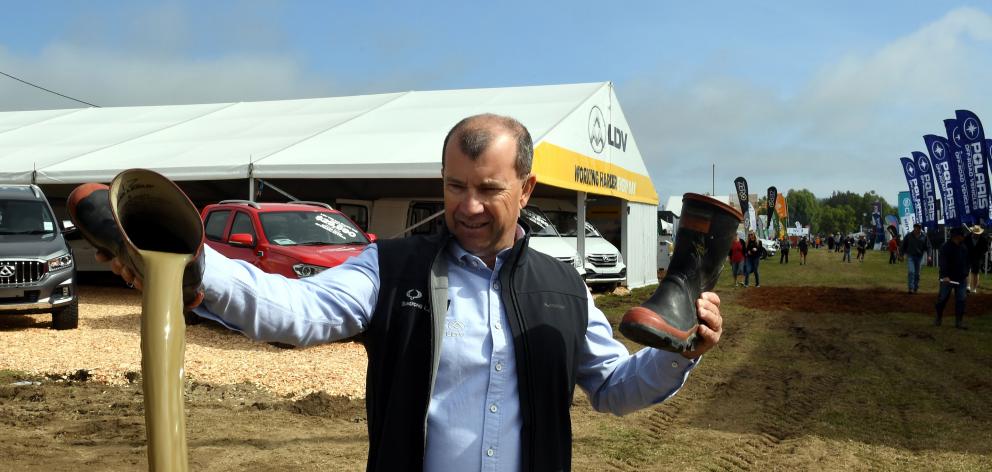 Gore motor vehicle dealer Leslie Baxter is enjoying a break away from his flood-affected businesses. Photo: Stephen Jaquiery