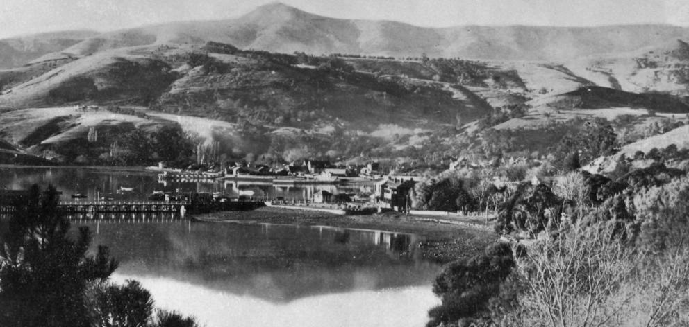 A view of Akaroa, Canterbury, from the cemetery. — Otago Witness, 2.3.1920.
