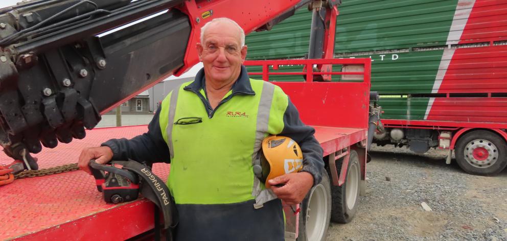 Trevor Begg has parked up his big truck and hiab for the last time.
