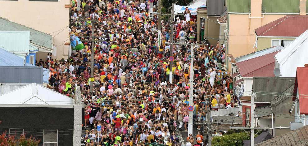 The Hyde St party in full flight. Photo: Stephen Jaquiery