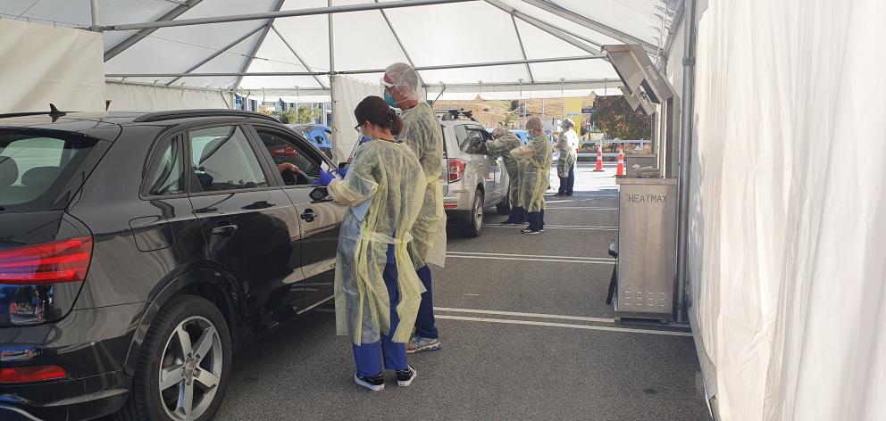 About 300 people are expected to be swabbed. Photo: Matthew Mckew