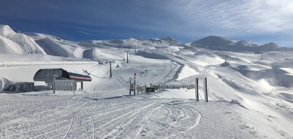 A thick dumping of snow means Cardrona Alpine Resort will open for a pre-season teaser this weekend. Photo: Mark Crichton. A thick dumping of snow means Cardrona Alpine Resort will open for a pre-season teaser this weekend. Photo: Mark Crichton.