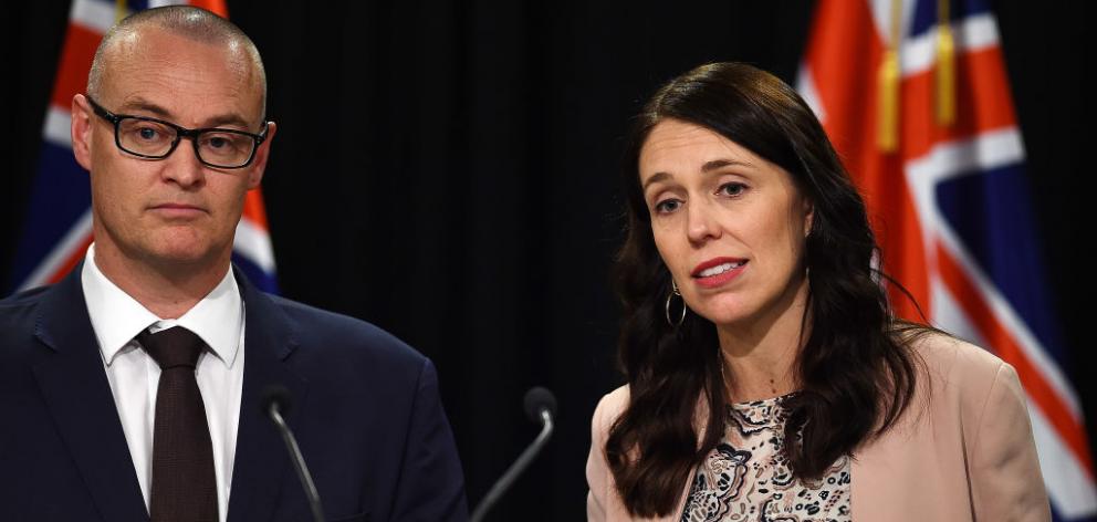 Prime Minster Jacinda Ardern with Health Minister David Clarke. Photo: Getty Images 