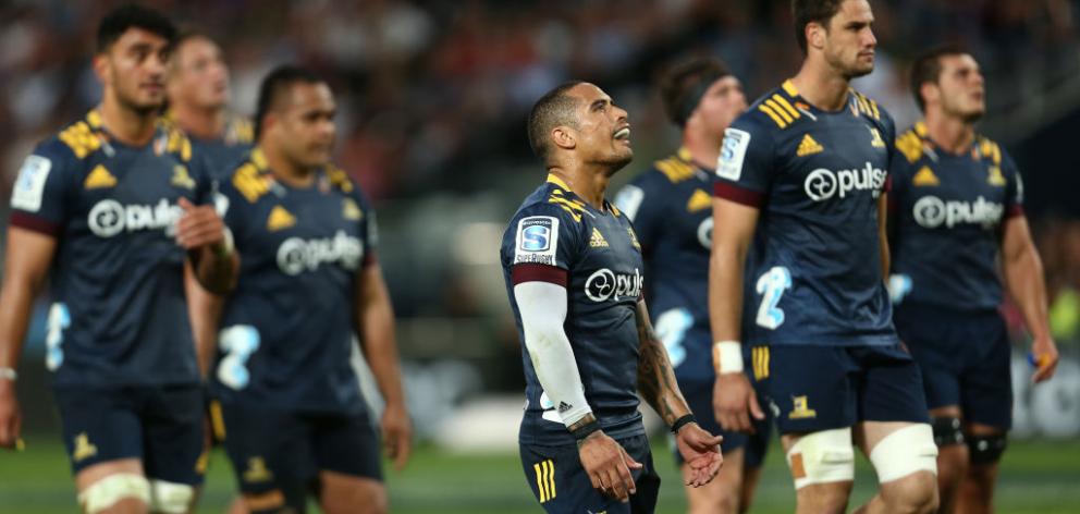 The Highlanders' first game after lockdown will be against the Chiefs in Dunedin in June. Photo:...