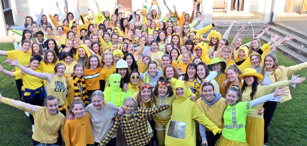 St Hilda’s Collegiate School pupils dressed in yellow yesterday to celebrate the shortest day of...
