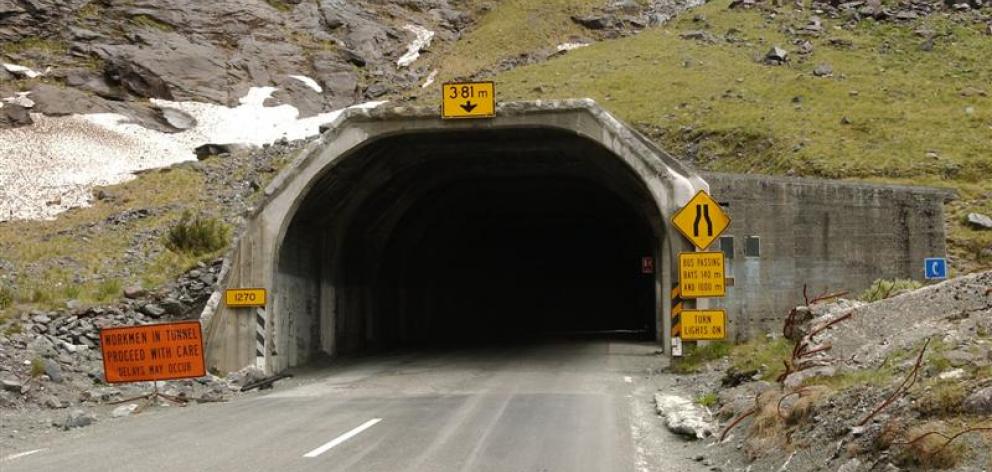 The eastern portal of the Homer Tunnel. Photo by Craig Baxter.