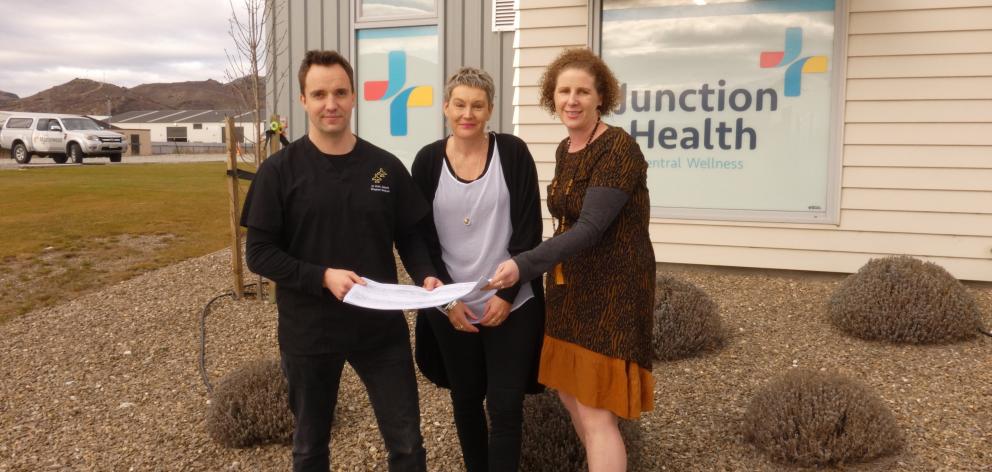 Looking at plans for the expansion of Junction Health in Cromwell are (from left) Dr Keith Abbott...