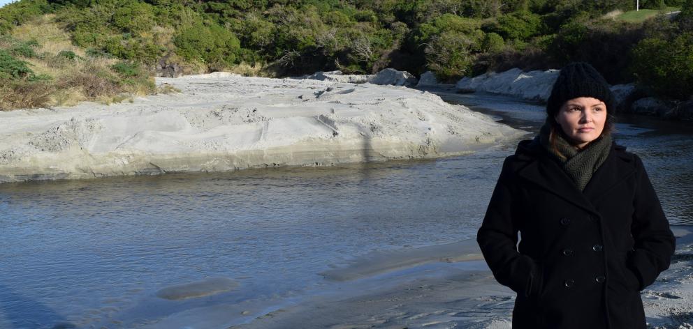 Sarah Caudwell is frustrated a temporary access point to Tomahawk Beach includes crossing a...