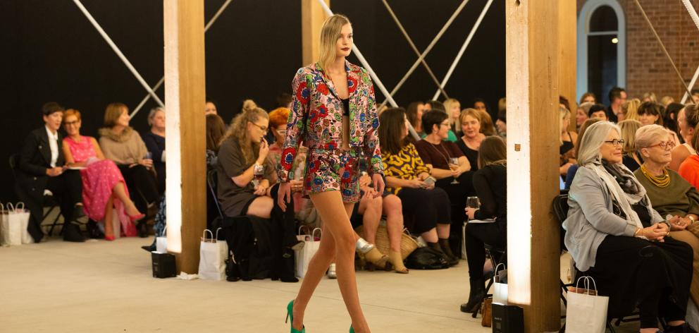 A model displays designer clothing at Fashion for a Cure in Dunedin last year. PHOTO: SUPPLIED

