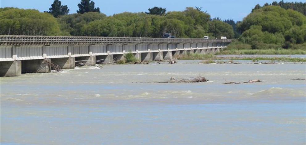 The Waitaki River at Waitaki Bridge. Photo by ODT.