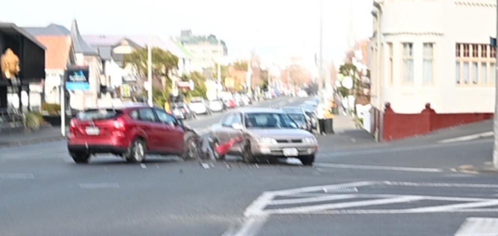It is thought the incident distracted a driver, resulting in a minor crash.  