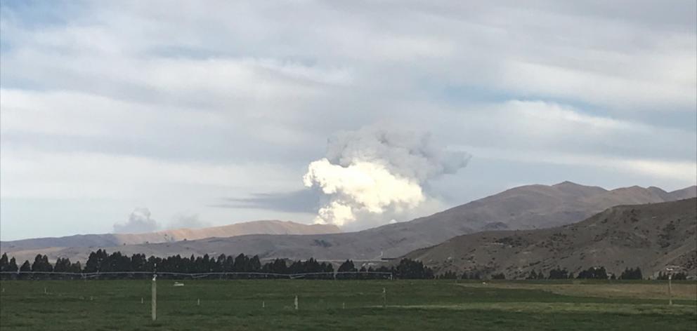 A tussock burnoff spread beyond a fire break on Thursday on Mt Dasher Station and the blaze took...