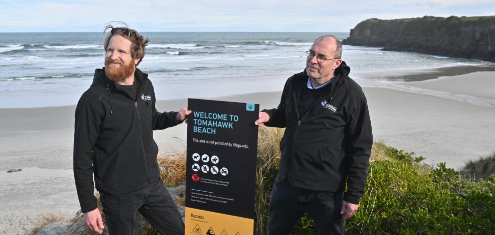 Dunedin City Council assistant parks and recreation planner Stephen Hogg (left) and partnership...