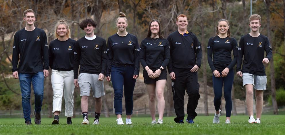 Otago Academy of Sport athletes (from left) Ben Mason (19), Dyani Shepherd-Oates (20), James...