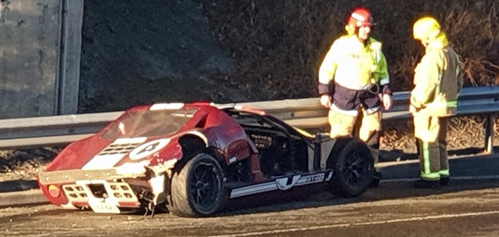 Andrew Earl estimates he caused $30,000 damage to his replica Ford GT40  in a crash on the...