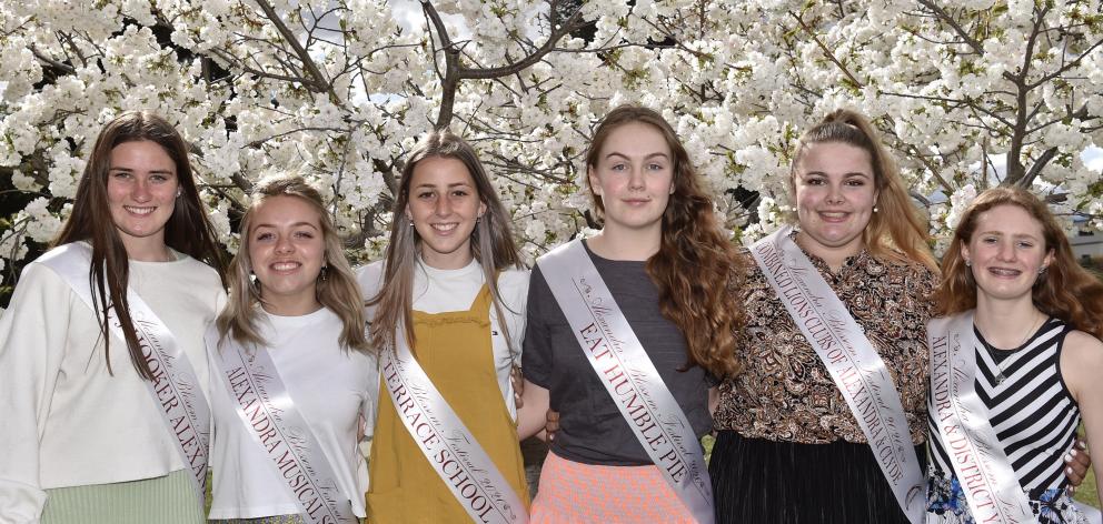 Looking forward to a great blossom festival In Alexandra are the festival princesses (from left)...