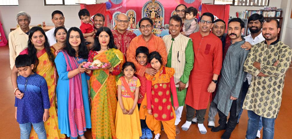 Members of the Dunedin Bengali community celebrate Durga Puja and the Autumn Festival at the...