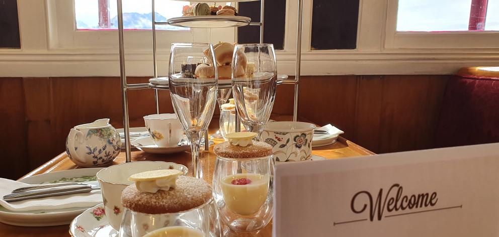 The delicious high tea offered aboard  TSS Earnslaw. 