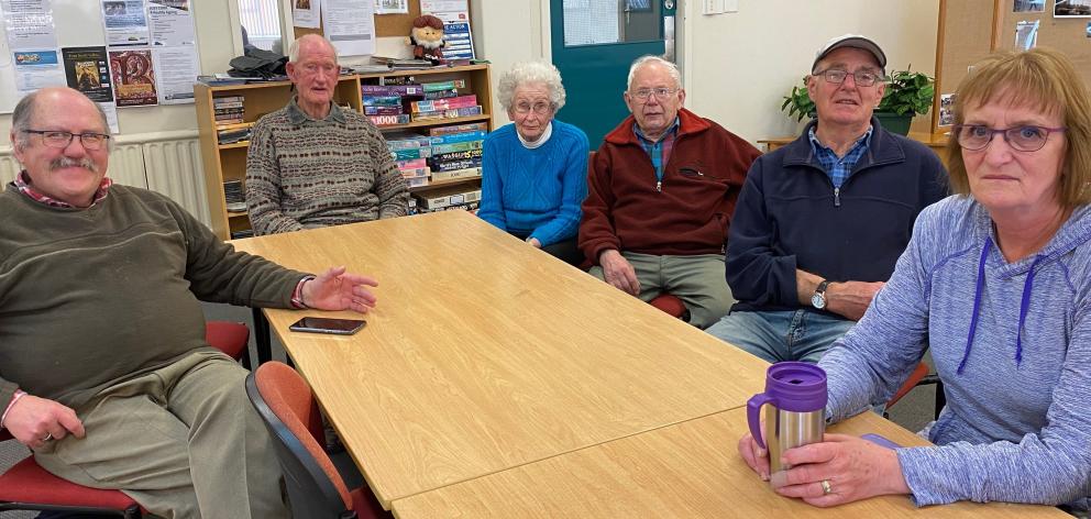 Age Concern Otago members (from left) Keith Williamson, Syd Pledger, Noeline Pocklington, John...