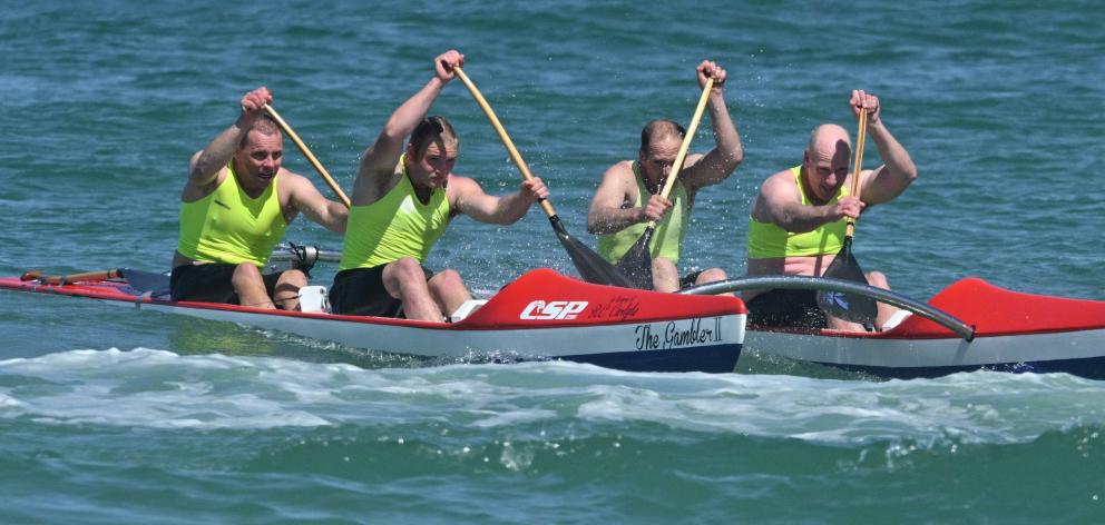 The Warrington crew of (from left) Mark Hastie, Kayle Harris, Gerard McHoull and Ken McHoull work...