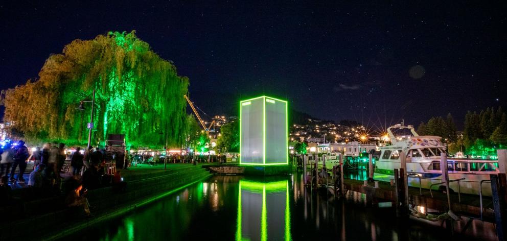 A temporary structure on Lake Wakatipu was lit up as part of the launch of the new 
...