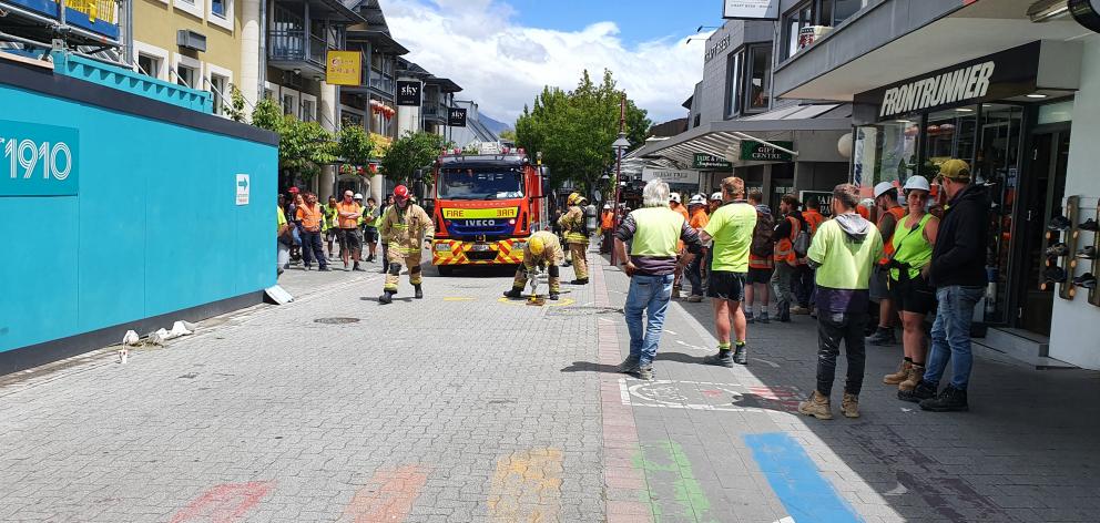 Naylor Love workers were cleared from the O'Connells shopping mall in Beach St, Queenstown, as...