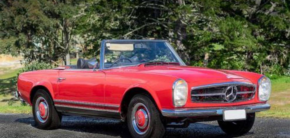 One of the many cars on auction include this 1964 Mercedes-Benz 230SL. Photo / Webb's One of the many cars on auction include this 1964 Mercedes-Benz 230SL. Photo / Webb's