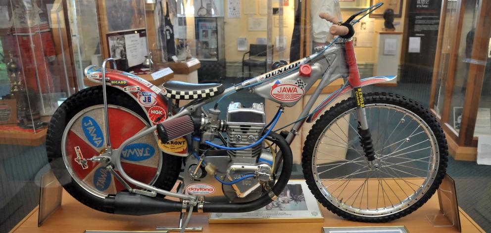 The Jawa motorbike on which Ivan Mauger won his sixth speedway short-
...