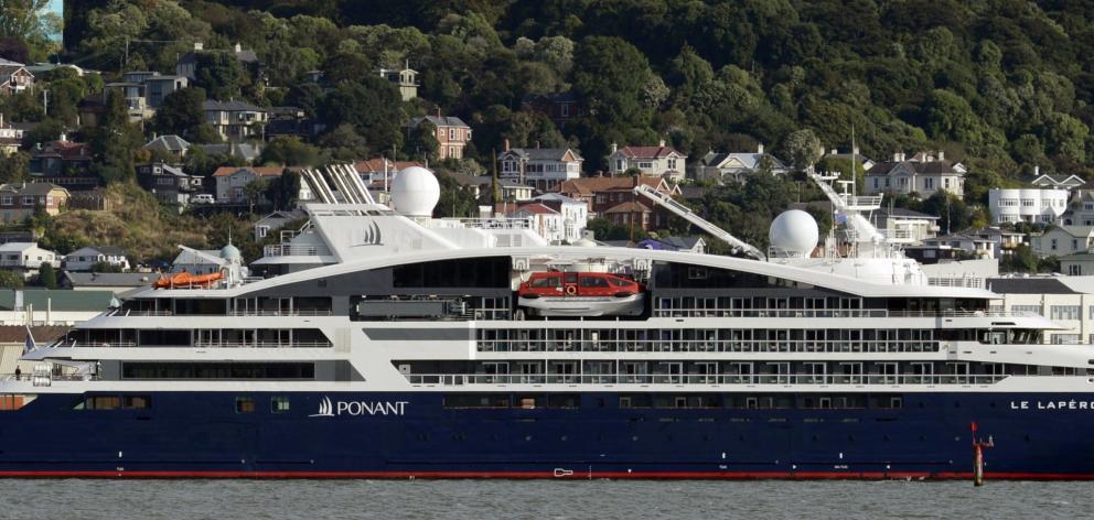 When Le Laperouse visited Dunedin in 2019 (pictured) it marked the first time 100 cruise ships...