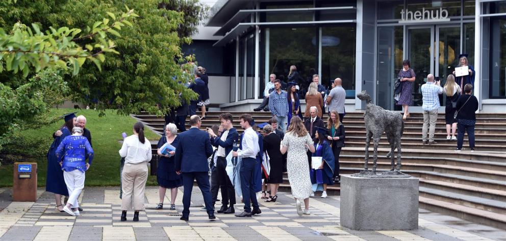 Otago Polytechnic had to postpone graduation ceremonies scheduled for today and pre-grad ceremonies yesterday and today. Photo: Peter McIntosh