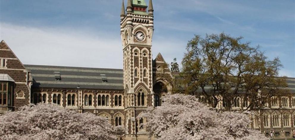 The University of Otago clocktower. Photo: ODT files