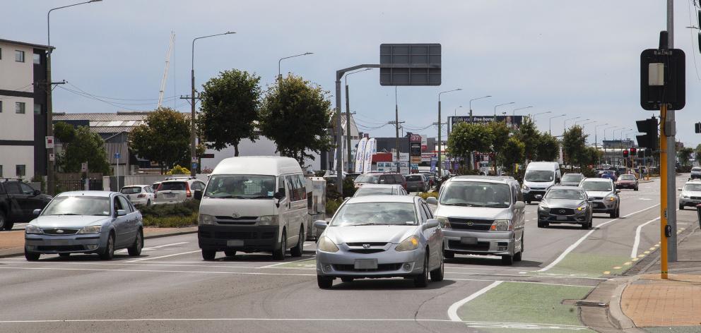 Moorhouse Ave tops the list of Christchurch’s busiest roads, with about 52,600 vehicles using it...